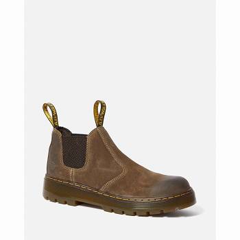 Dr Martens Hardie Suede - Hnede Chelsea Cizmy Panske, DR0119